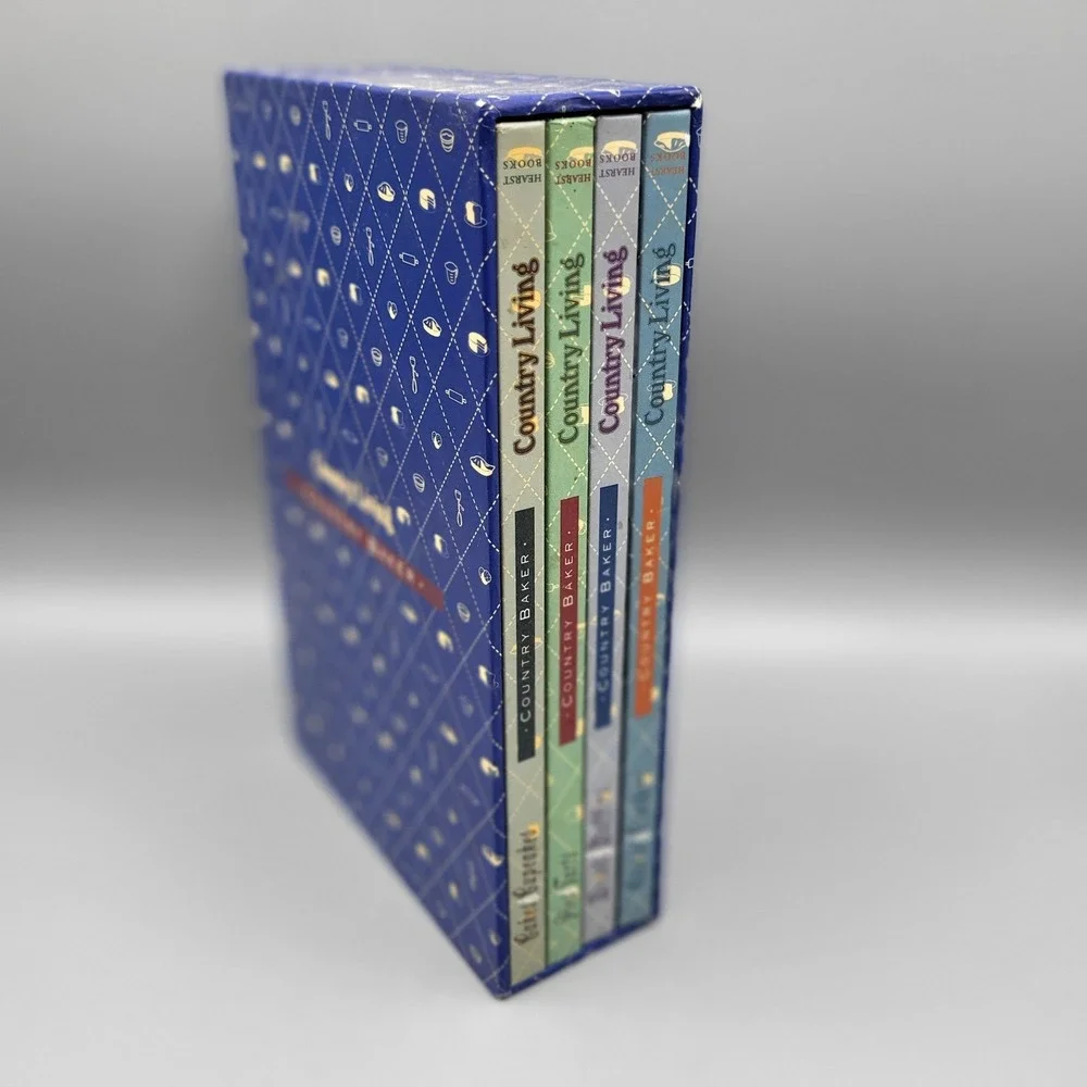 Country Living Country Baker Cookbook Set 4 Books Boxed Set Blue Hardcover